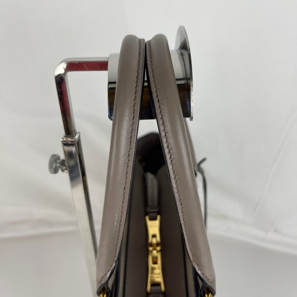 Prada Small Saffiano Gray Leather Tote - Authenticity Certified - Picture 7 of 13